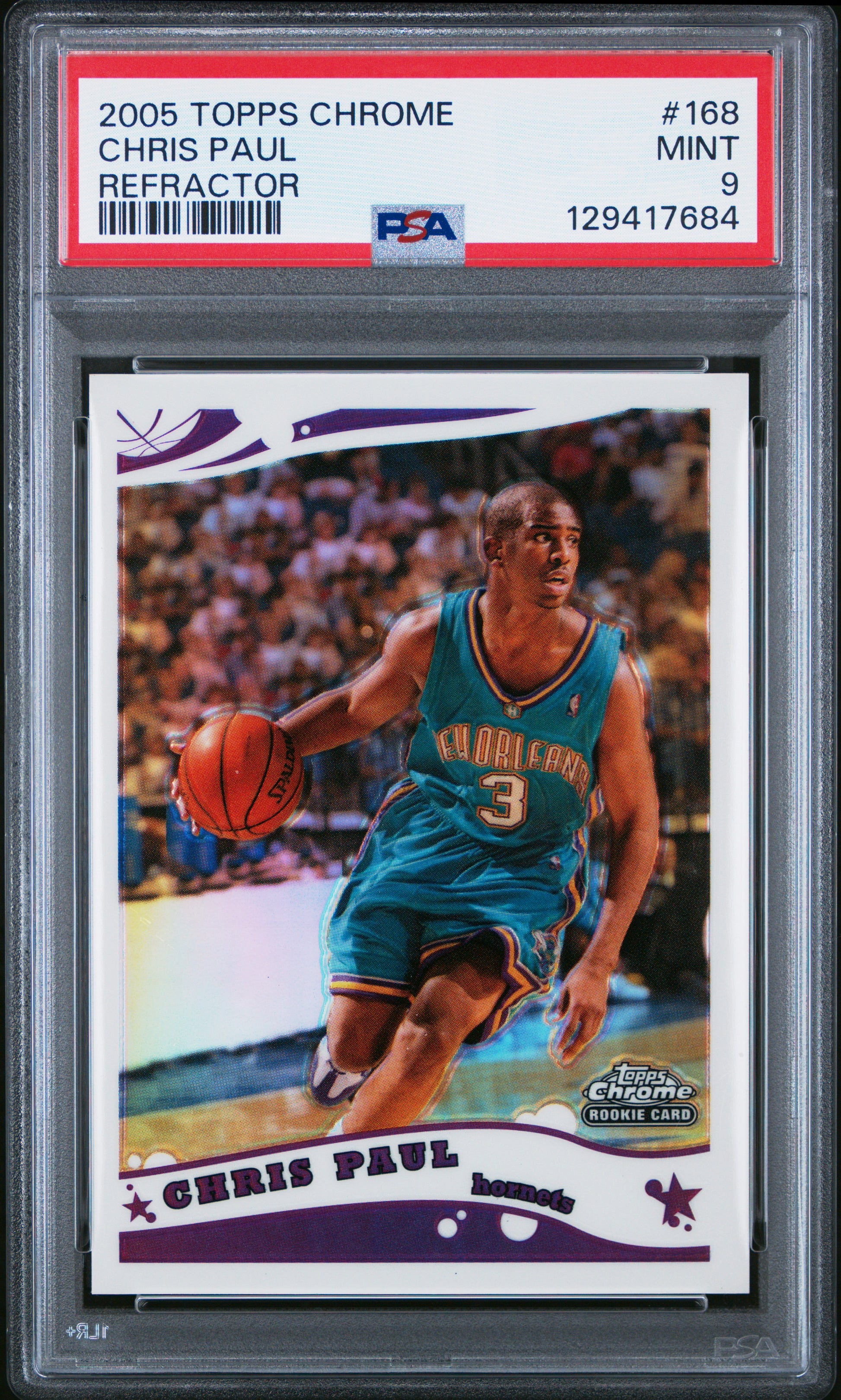 Chris Paul 2005 Topps Chrome Rookie #168 Refractor PSA 9 Mint