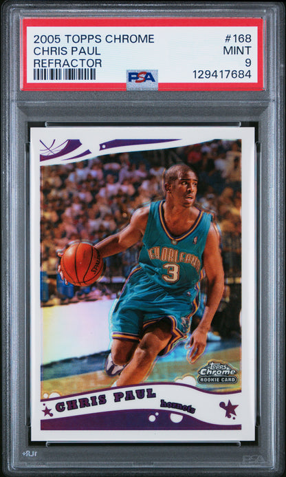Chris Paul 2005 Topps Chrome Rookie #168 Refractor PSA 9 Mint