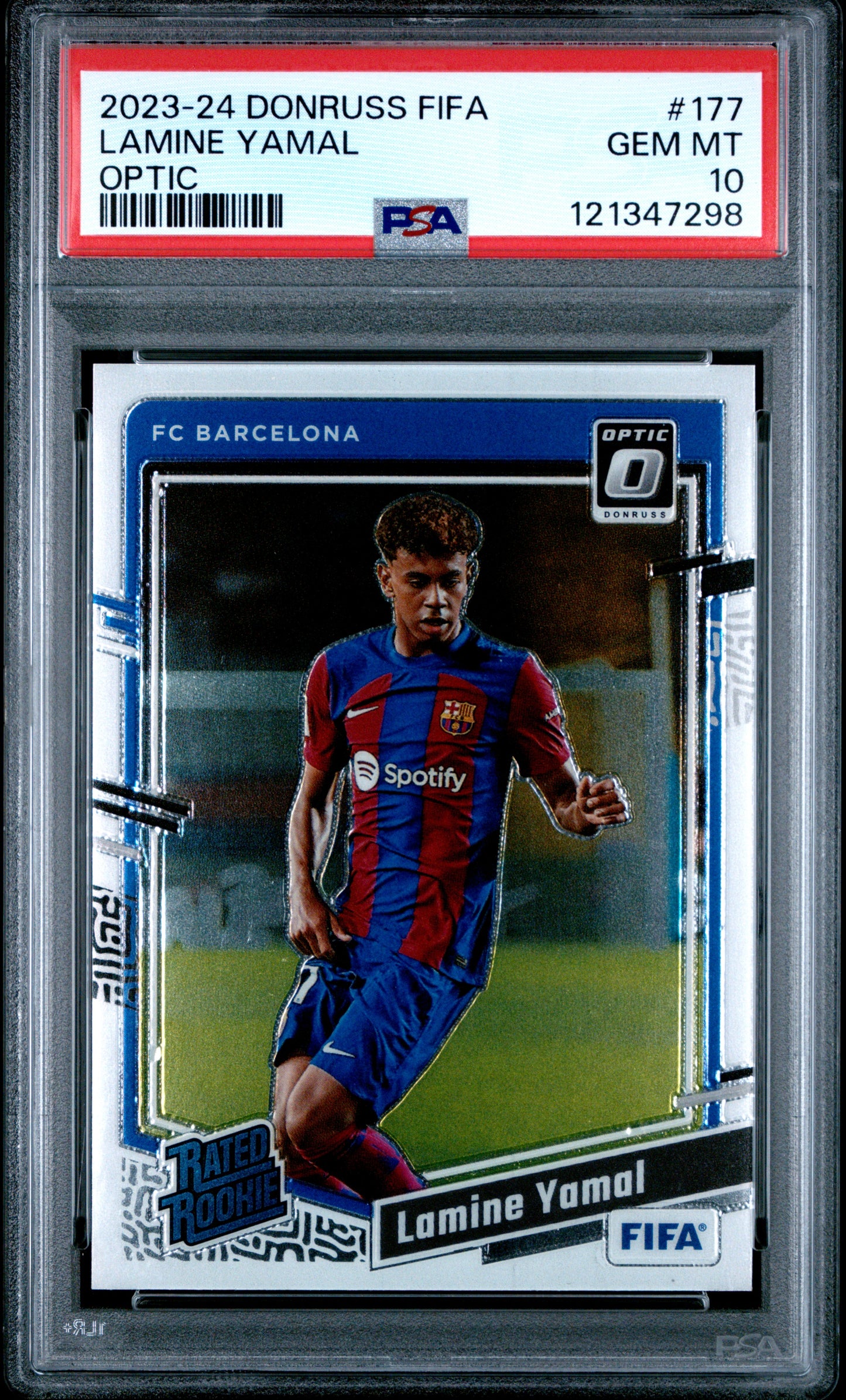 Lamine Yamal 2023 Donruss Optic FIFA #177 PSA 10 Gem Mint