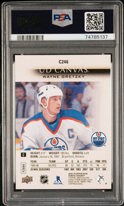 Wayne Gretzky 2018 Upper Deck Canvas #C246 PSA 10 Gem Mint