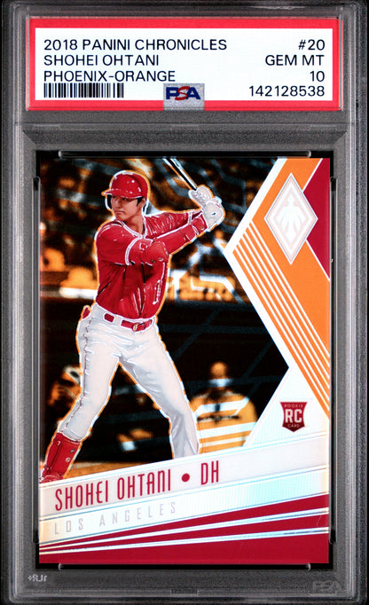 Shohei Ohtani 2018 Panini Phoenix Orange Rookie #163/199 PSA 10 Gem Mint
