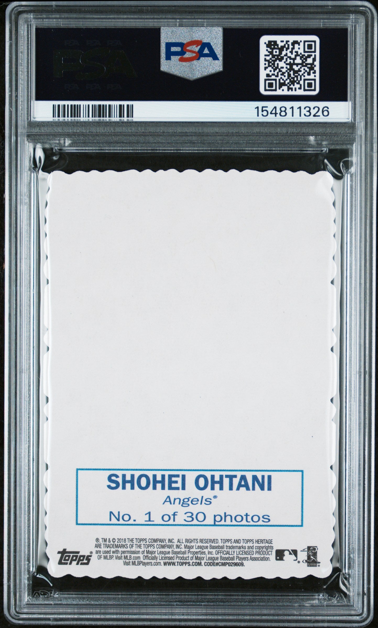 Shohei Ohtani 2018 Topps Heritage 1969 Deckle Edge Rookie PSA 10 Gem Mint 1326