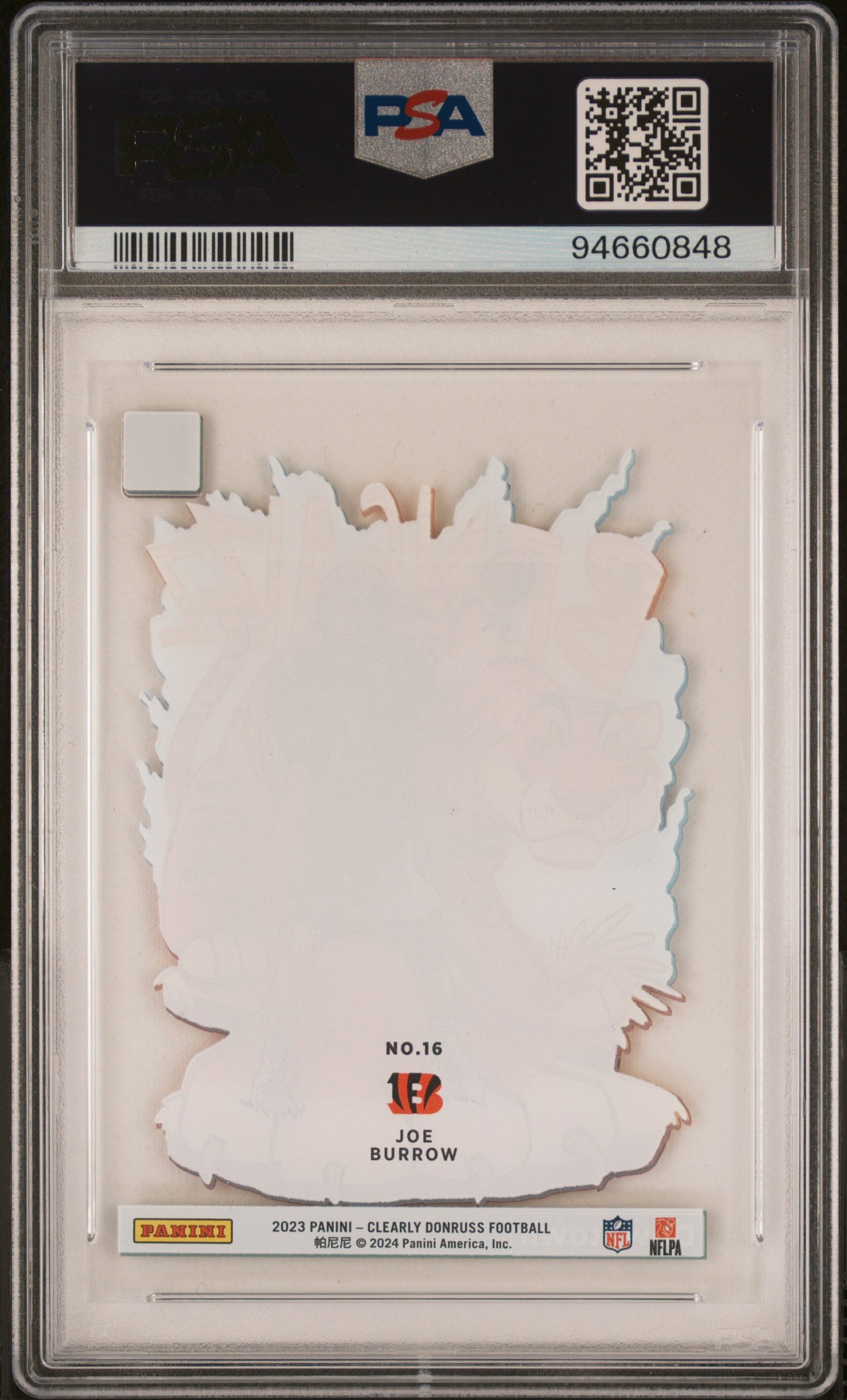 Joe Burrow 2023 Clearly Donruss Downtown PSA 9 Mint