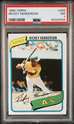 Rickey Henderson 1980 Topps Rookie #482 PSA 7 Near Mint 4506