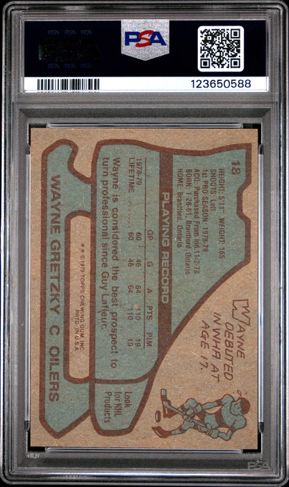 Wayne Gretzky 1979 Topps Rookie #18 PSA 6 Ex-Mint 0588