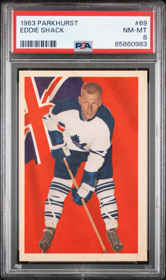 Eddie Shack 1963 Parkhurst #69 PSA 8 Nm-Mint 8