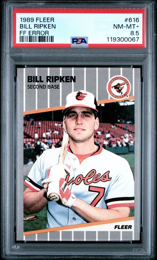 Bill Ripken 1989 Fleer #616 FF Error PSA 8.5 Nm-Mint+ 0067