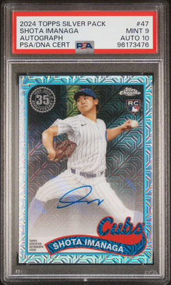 Shota Imanaga 2024 Topps Silver Pack Auto PSA 9 Auto 10