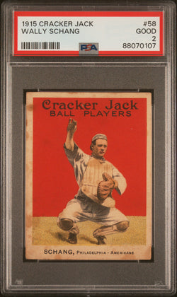 Wally Schang 1915 Cracker Jack #58 PSA 2 Good