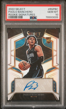 Paolo Banchero 2022 Select Rookie Signatures PSA 10 Gem Mint