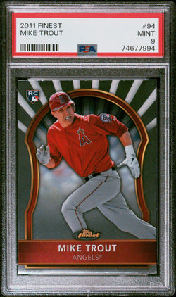 Mike Trout 2011 Topps Finest #94 PSA 9 Mint 7994