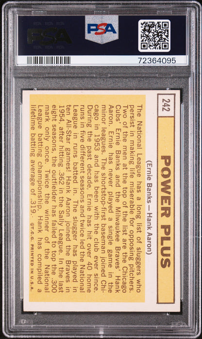 Ernie Banks + Hank Aaron 1963 Topps #242 Power Plus PSA 6 Ex-Mint 4095