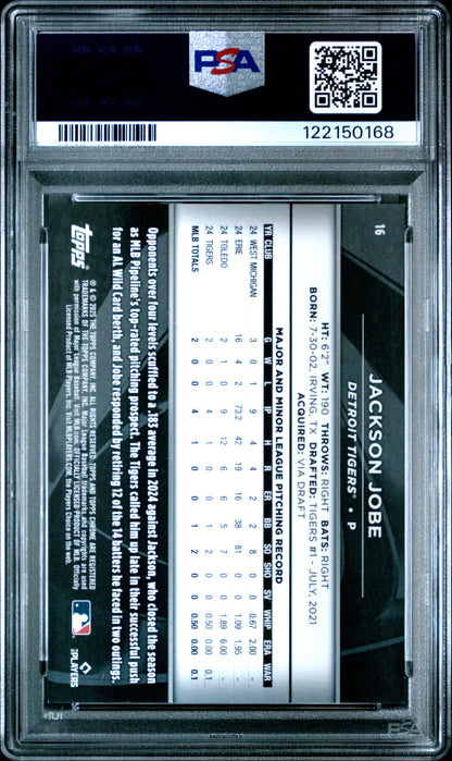 Jackson Jiobe 2025 Topps Chrome Black Variation Red Refractor #5/5 PSA 10 Gem Mint