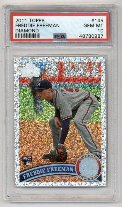 Freddie Freeman 2011 Topps Rookie #145 Diamond Anniversary PSA 10 Gem Mint