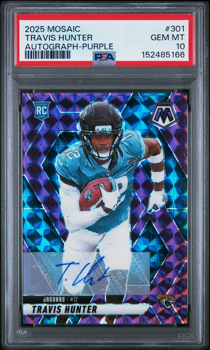 Travis Huner 2025 Mosaic Purple Auto #38/49 PSA 10 Gem Mint