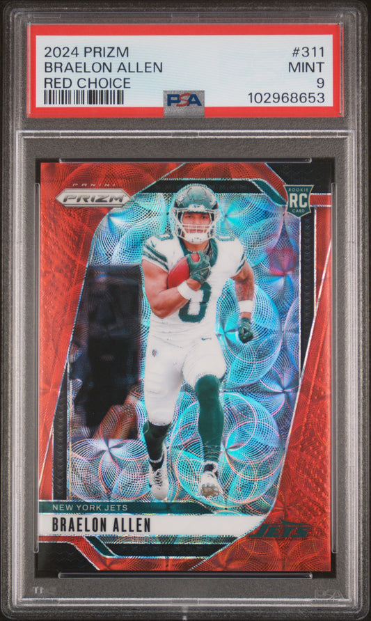 Braelon Allen 2024 Panini Prizm Red Choice #20/20 PSA 9 Mint