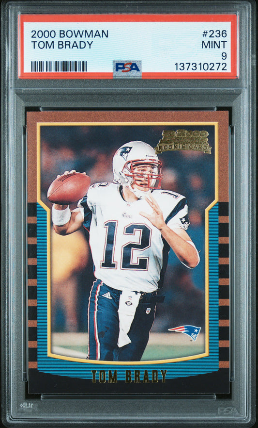 Tom Brady 2000 Bowman Rookie #236 PSA 9 Mint 0272