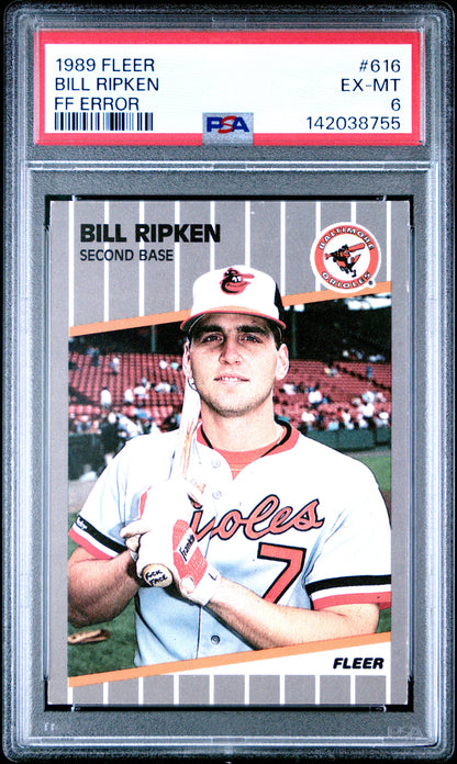 Bill Ripken 1989 Fleer #616 FF Error PSA 6 Ex-Mint 8755