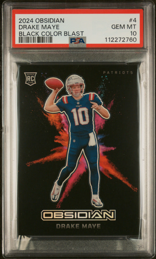 Drake Maye 2024 Panini Obsidian Black Color Blast Rookie PSA 10 Gem Mint 2760