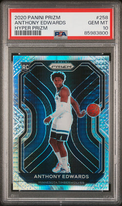 Anthony Edwards 2020 Prizm #258 Hyper Prizm PSA 10 Gem Mint 3800