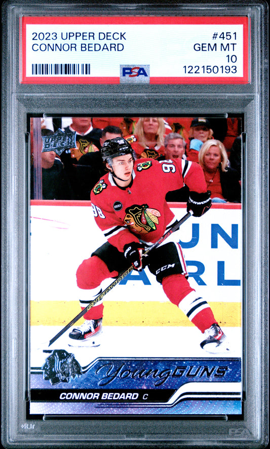 Connor Bedard 2003 Upper Deck Rookie #451 PSA 10 Gem Mint 0193