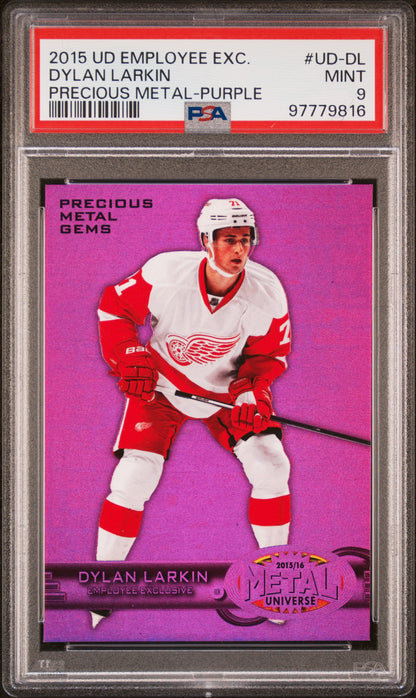 Dylan Larkin 2015 Upper Deck Employee Precious Metal Gems Purple #106/175 PSA 9 Mint