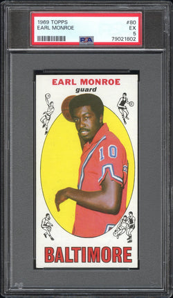 Earl Monroe 1969 Topps #80 PSA 5 Ex