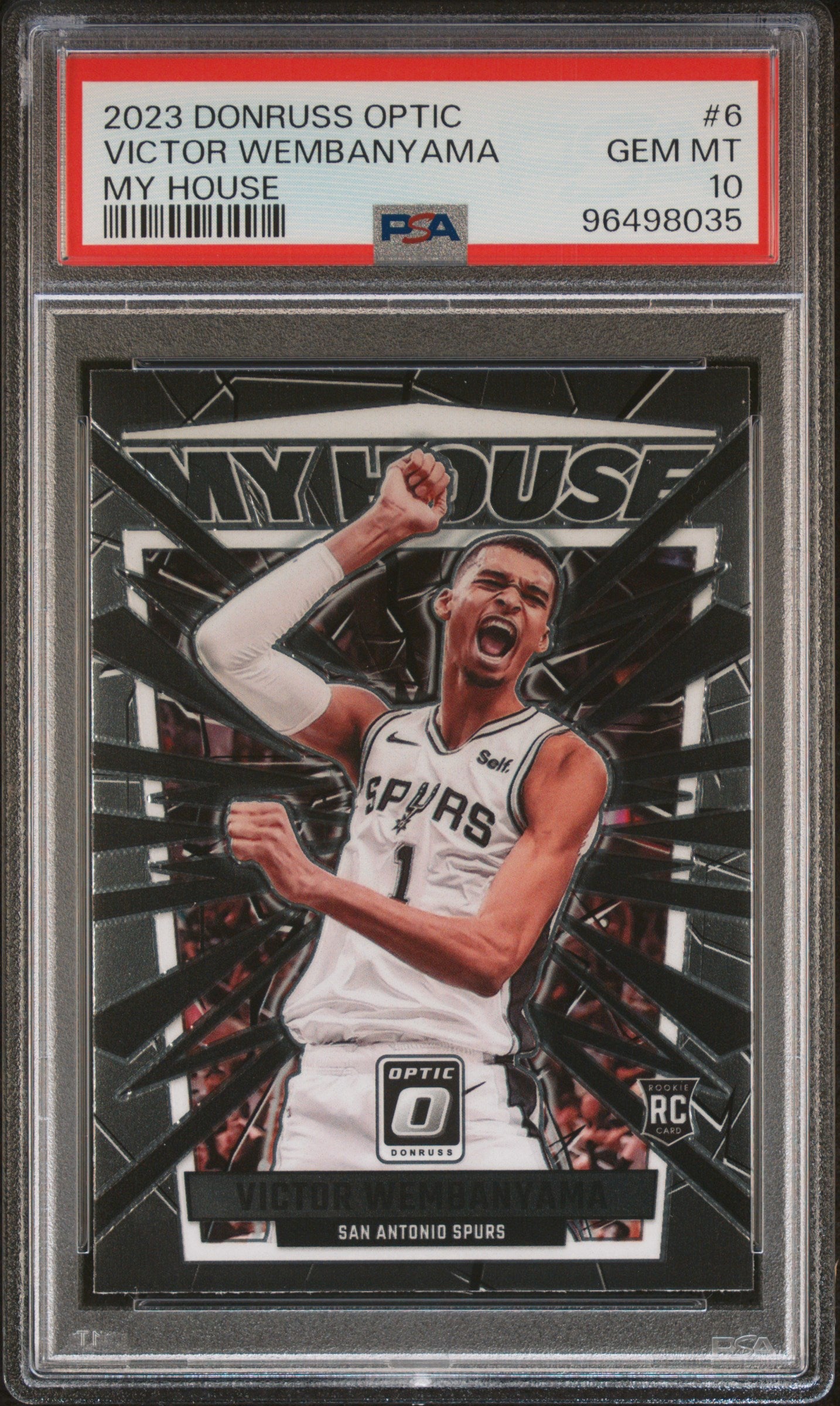 Victor Wembanyama 2023 Donruss Optic My House PSA 10 Gem Mint
