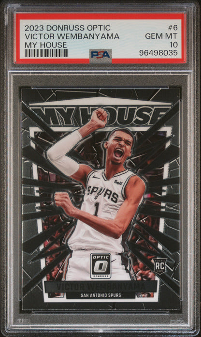 Victor Wembanyama 2023 Donruss Optic My House PSA 10 Gem Mint