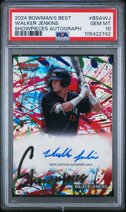 Walker Jenkins 2024 Bowmans Best Showpieces Autograph #33/99 PSA 10 Gem Mint