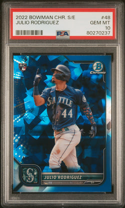 Julio Rodriguez 2022 Bowman Chrome Sapphire #48 PSA 10 Gem Mint