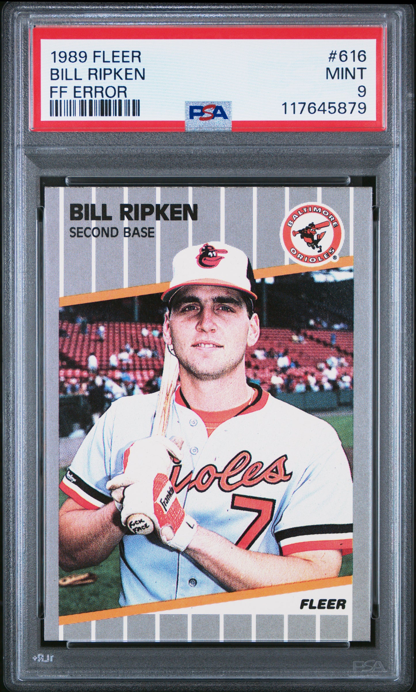 Bill Ripken 1989 Fleer #616 FF Error PSA 9 Mint