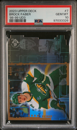 Brock Faber 2023 Upper Deck 1998-99 UD3 PSA 10 Gem Mint