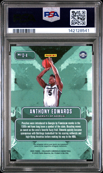 Anthony Edwards 2020 Prizm Draft Downtown #D4 PSA 10 Gem Mint 8541