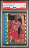 Michael Jordan 1987 Fleer Stickers #7 PSA 7 Near Mint