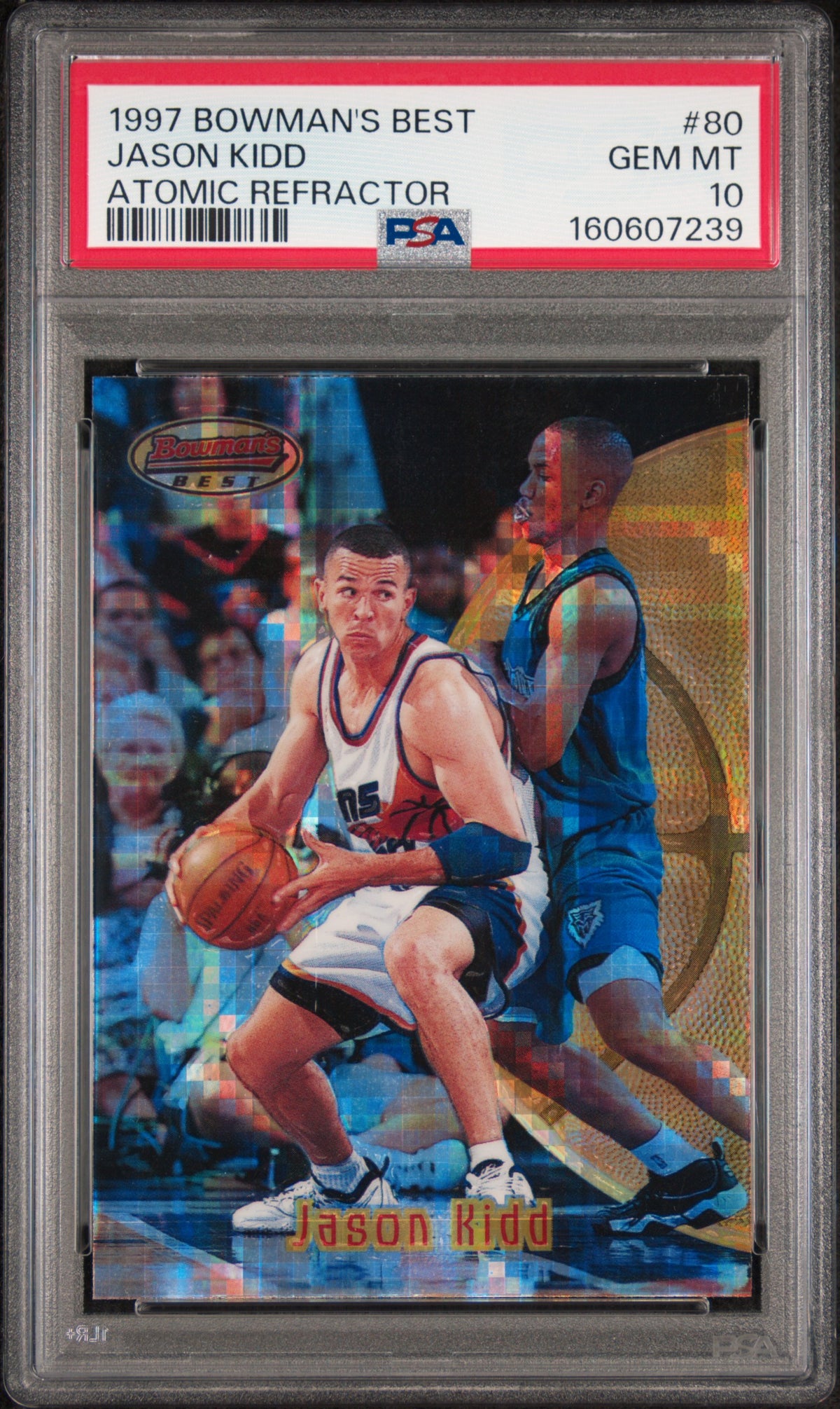 Jason Kidd 1997 Bowmans Best #80 Atomic Refractor PSA 10 Gem Mint