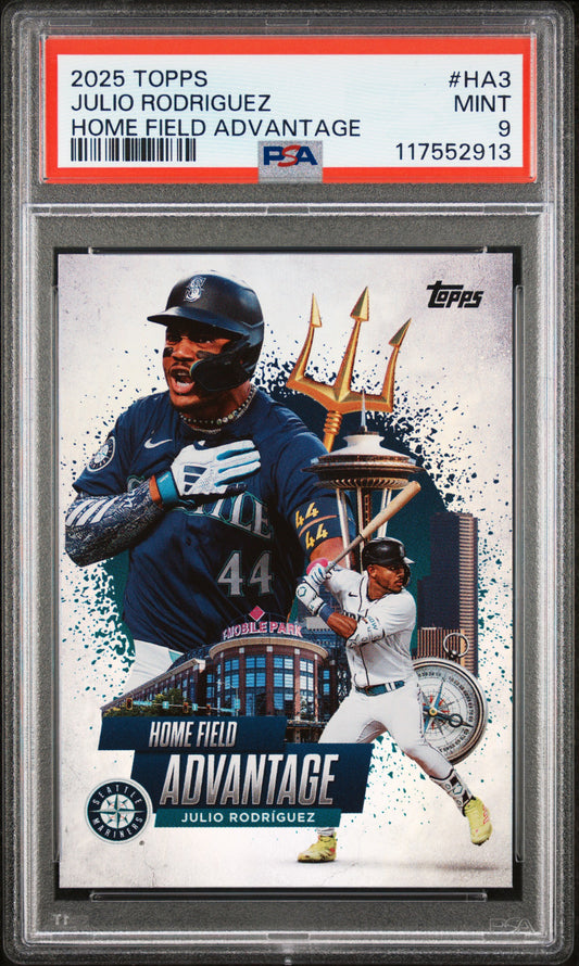 Julio Rodriguez 2025 Topps Home Field Advantage #HA3 PSA 9 Mint
