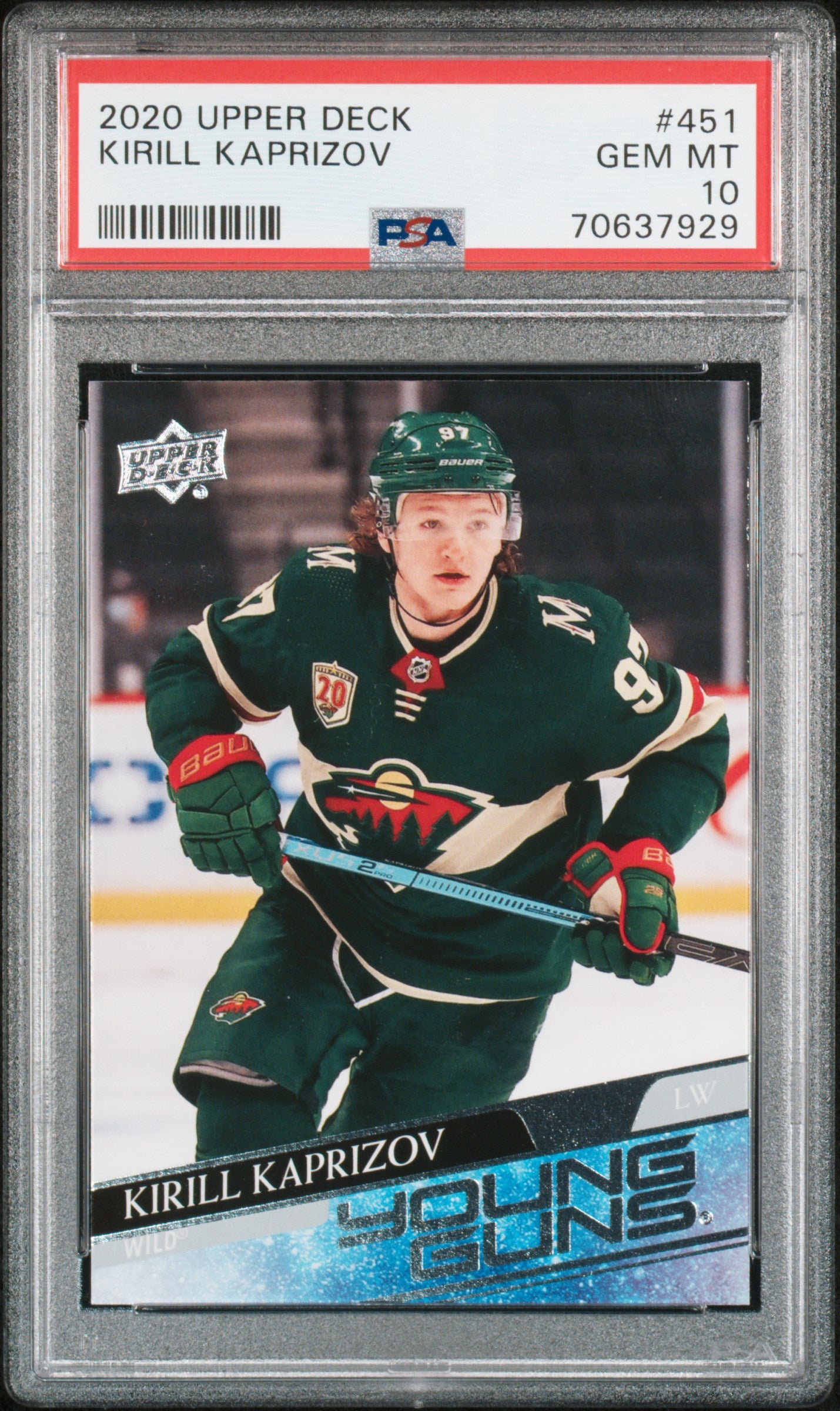 Kirill Kaprizov 2020 Upper Deck Rookie #451 PSA 10 Gem Mint 7929