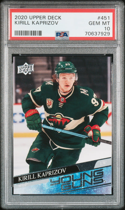 Kirill Kaprizov 2020 Upper Deck Rookie #451 PSA 10 Gem Mint 7929