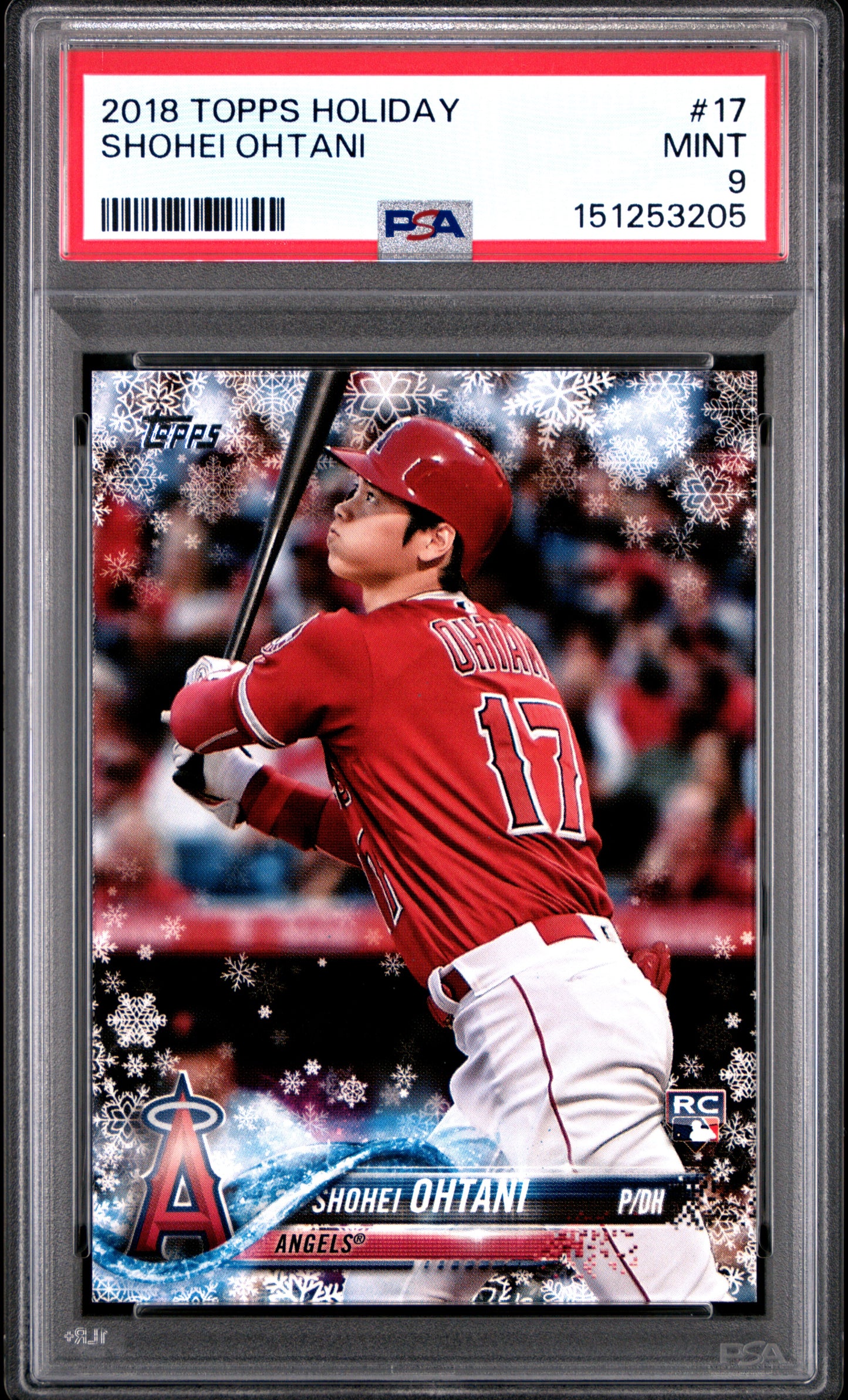 Shohei Ohtani 2018 topps Holiday Rookie #17 PSA 9 Mint 3205