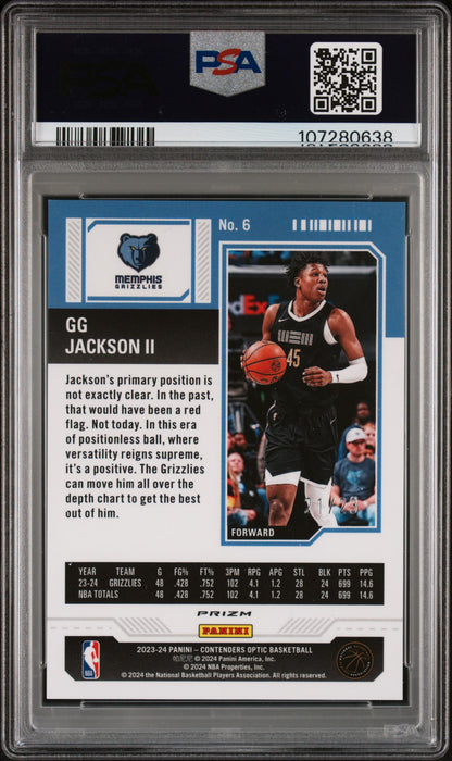 GG Jackson II 2023 Panini Contenders Optic Cracked Ice RC #21/23 PSA 9 Mint