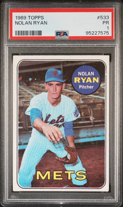 Nolan Ryan 1969 Topps #533 PSA 1 Poor