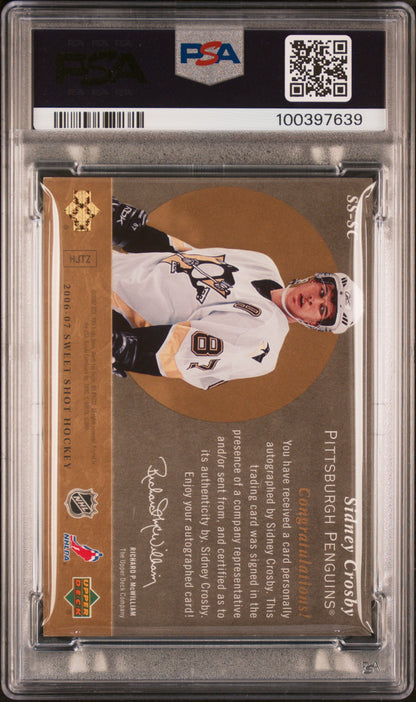 Sidney Crosby 2006 Upper Deck Sweet Shot Signature Shots Auto PSA 8 Nm-Mint