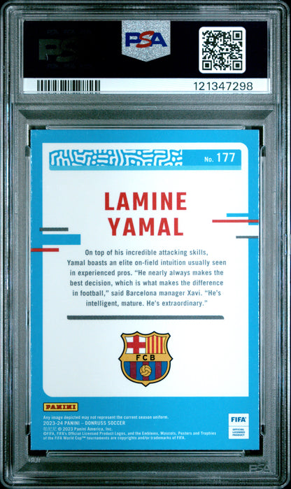 Lamine Yamal 2023 Donruss Optic FIFA #177 PSA 10 Gem Mint