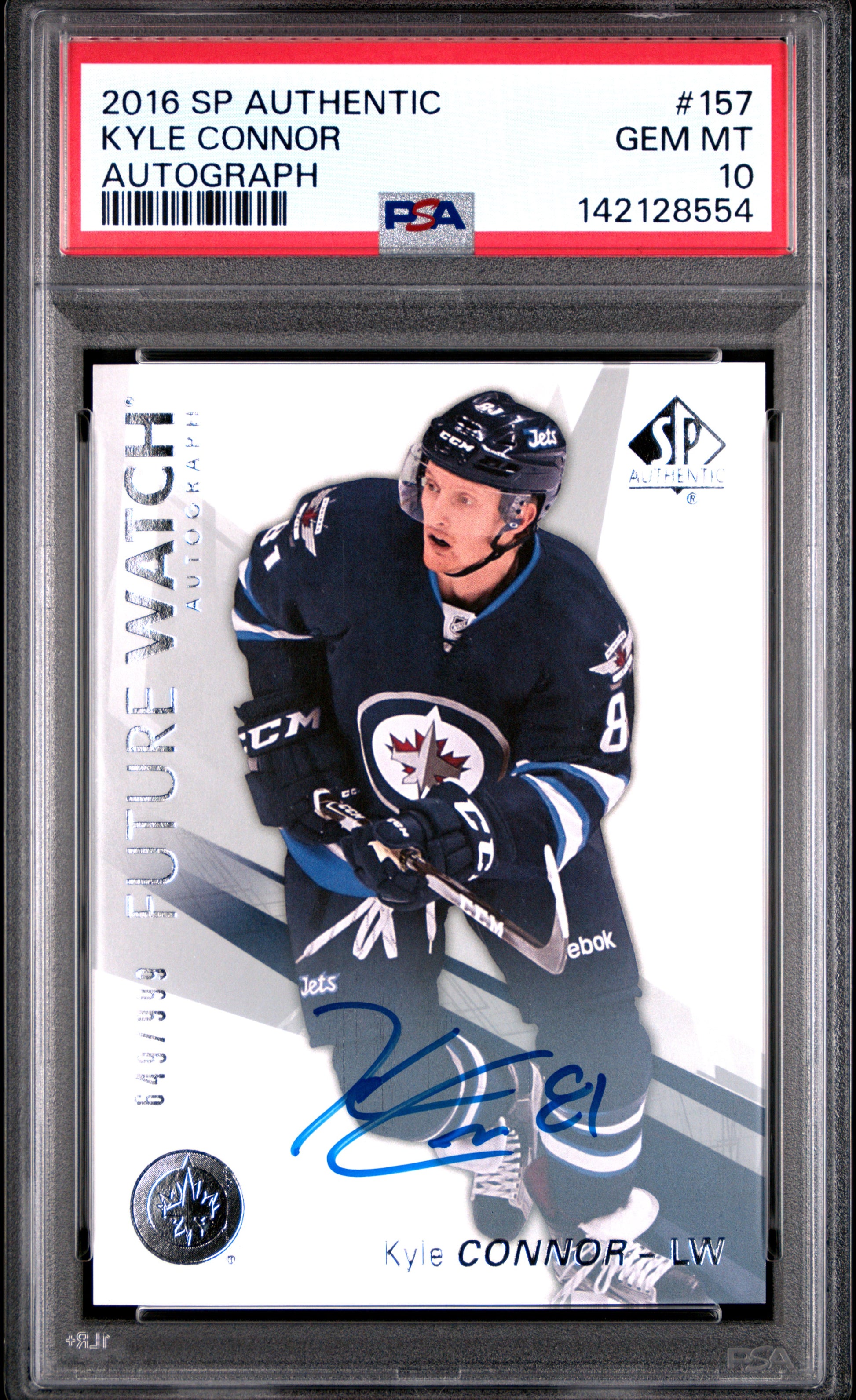 Kyle Connor 2016 SP Authentic Rookie Auto #649/999 PSA 10 Gem Mint