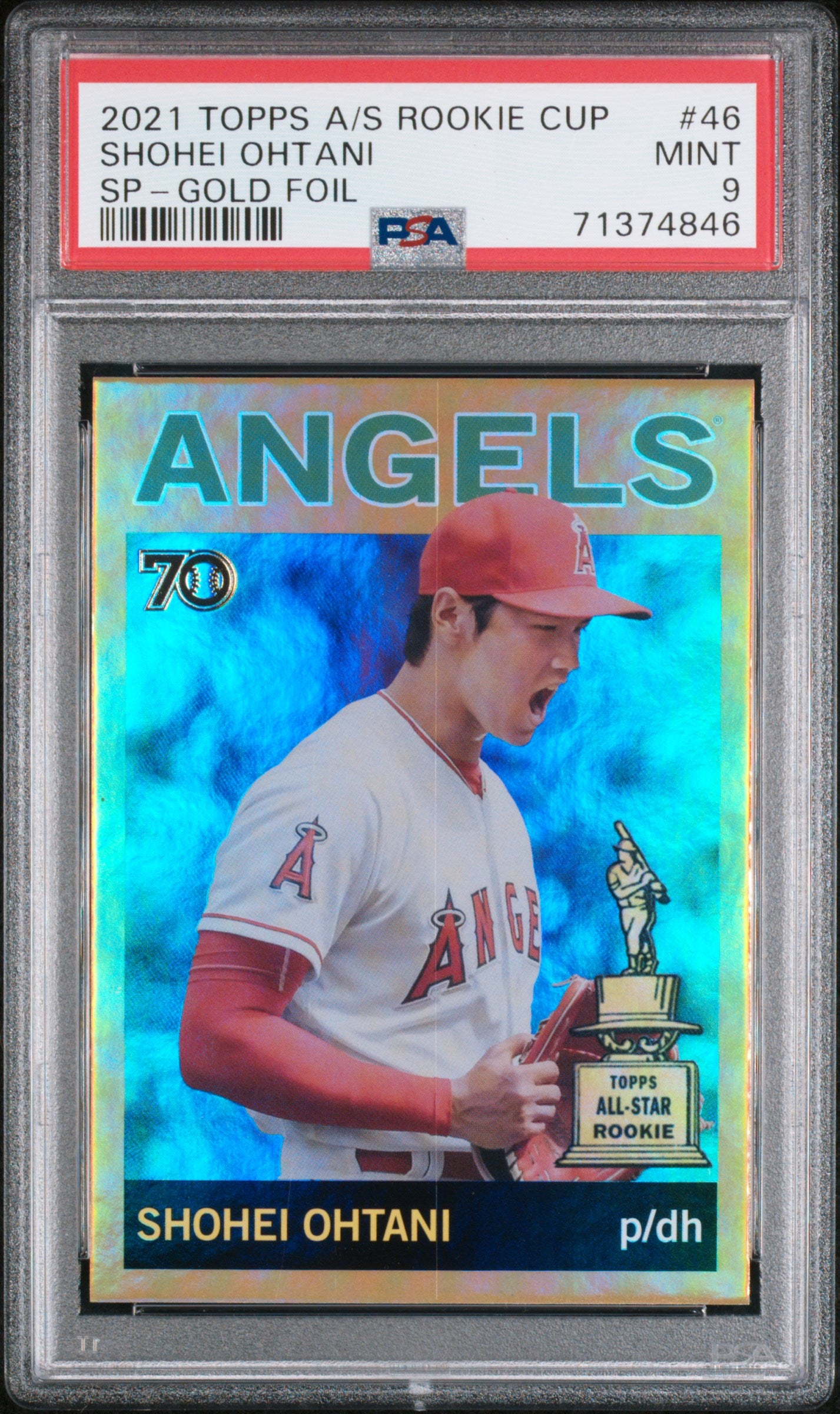 Shohei Ohtani 2021 Topps All-Star Rookie Cup Gold Foil #19/50 PSA 9 Mint