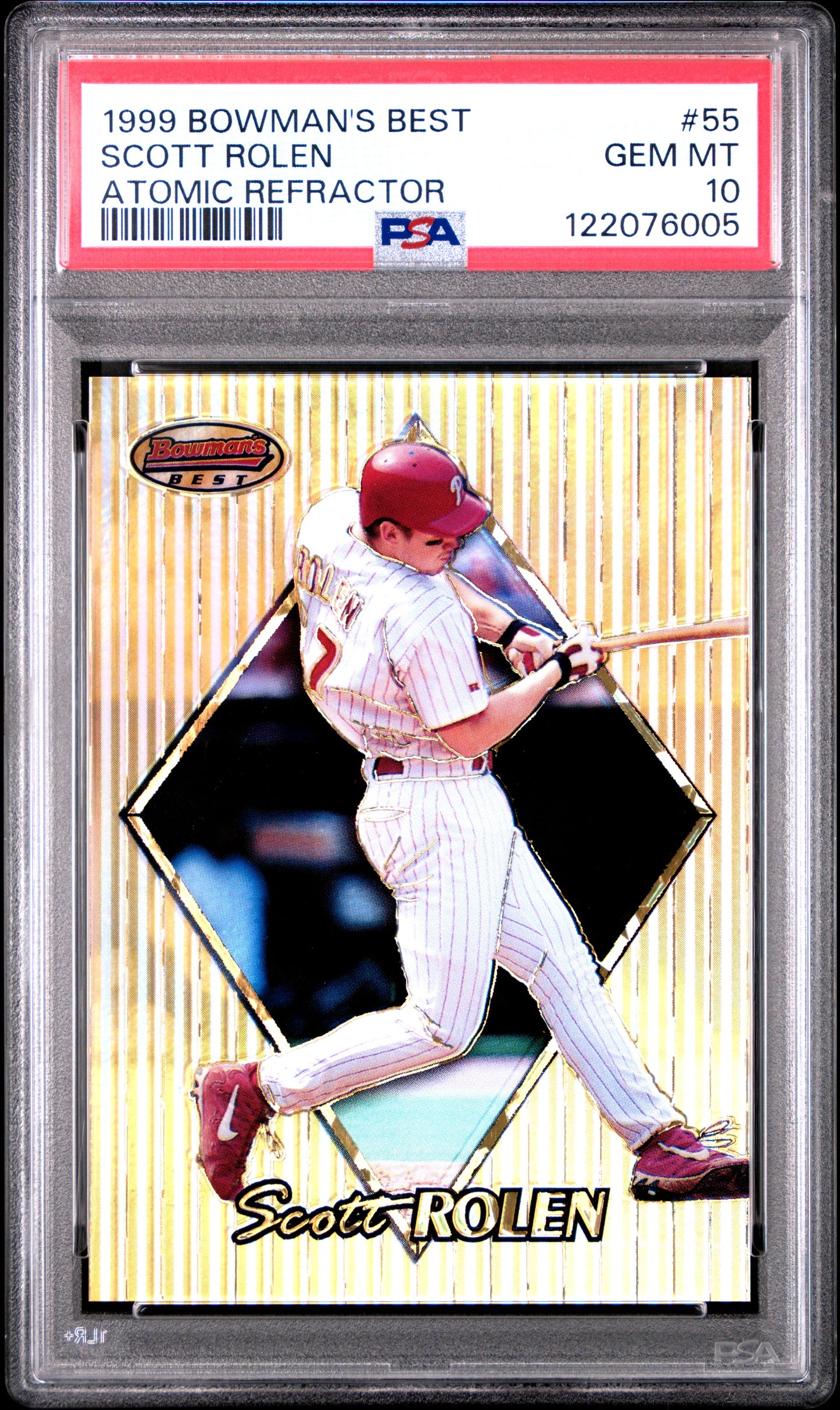 Scott Rolen 1999 Bowmans Best Atomic Refractor #56/100 PSA 10 Gem Mint