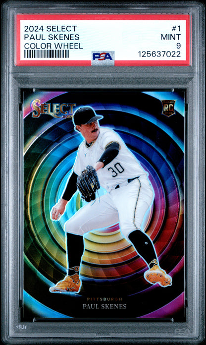 Paul Skenes 2024 Panini Select Color Wheel PSA 9 Mint