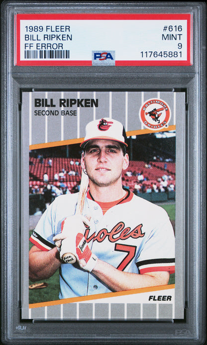 Bill Ripken 1989 Fleer #616 FF Error PSA 9 Mint 5881