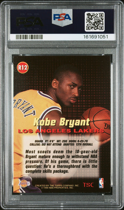 Kobe Bryant 1996 Topps Stadium Club Rookies #R12 PSA 9 Mint 1051